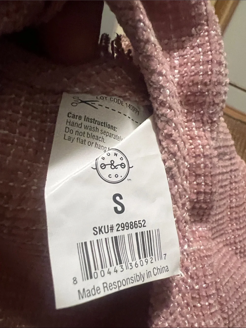 Pink Tweed & Navy Trim Dog Tulle Dress